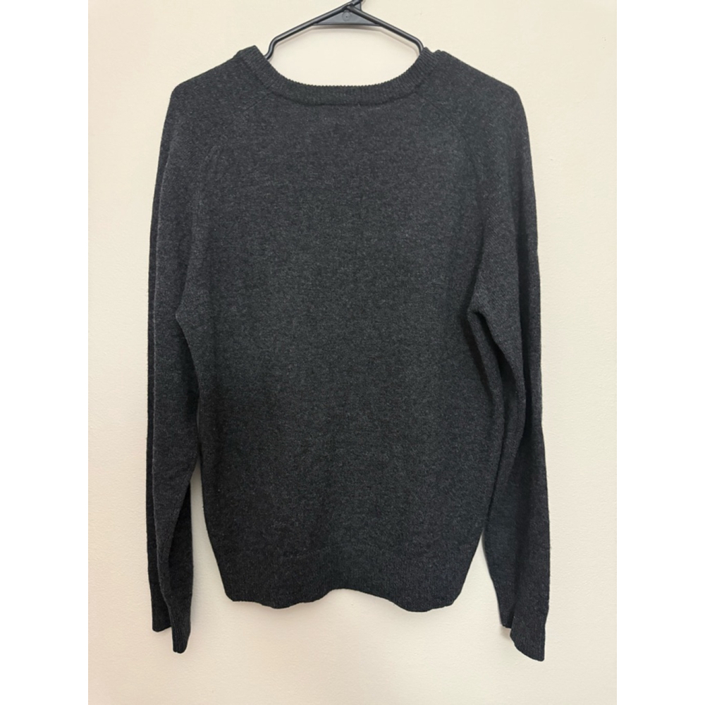 Women's L.L.Bean Charcoal 100% Lambswool V-Neck Sweater S - Picture 3 of 3
